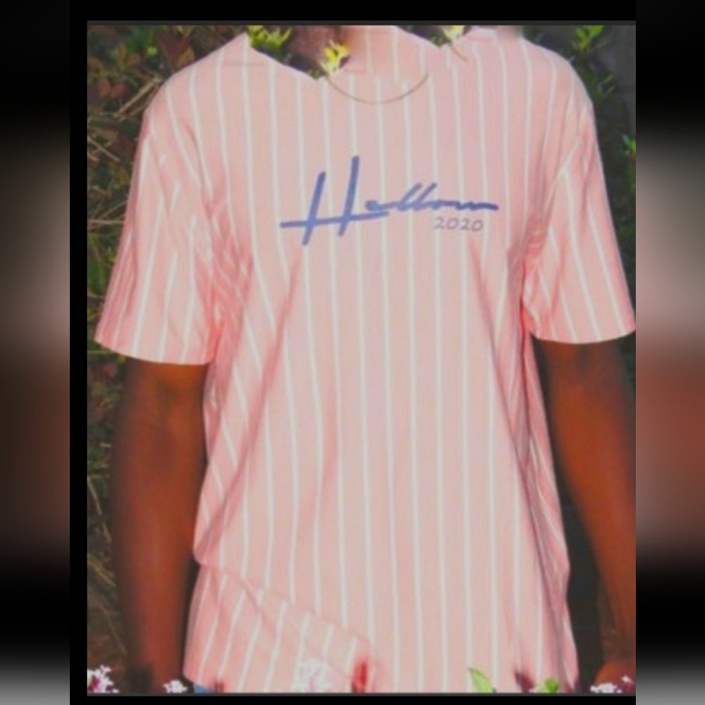 Pinstripe Graphic T-Shirt Mens/ Sz-XXL